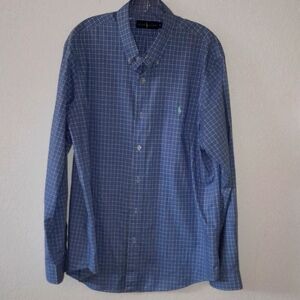 Ralph Lauren Blue Plaid Men's Shirt